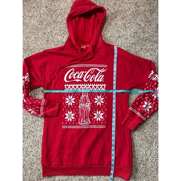 Coca Cola Holiday, Christmas Sweatshirt/Hoodie; size Men's Small; Ugly Sweater; - Picture 5 of 11